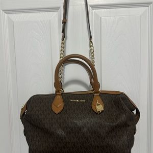 Michael Kors Grayson large Convertible Signature Satchel - Brown